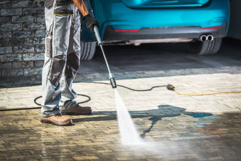 Local Sidewalk Powerwashing pros at work